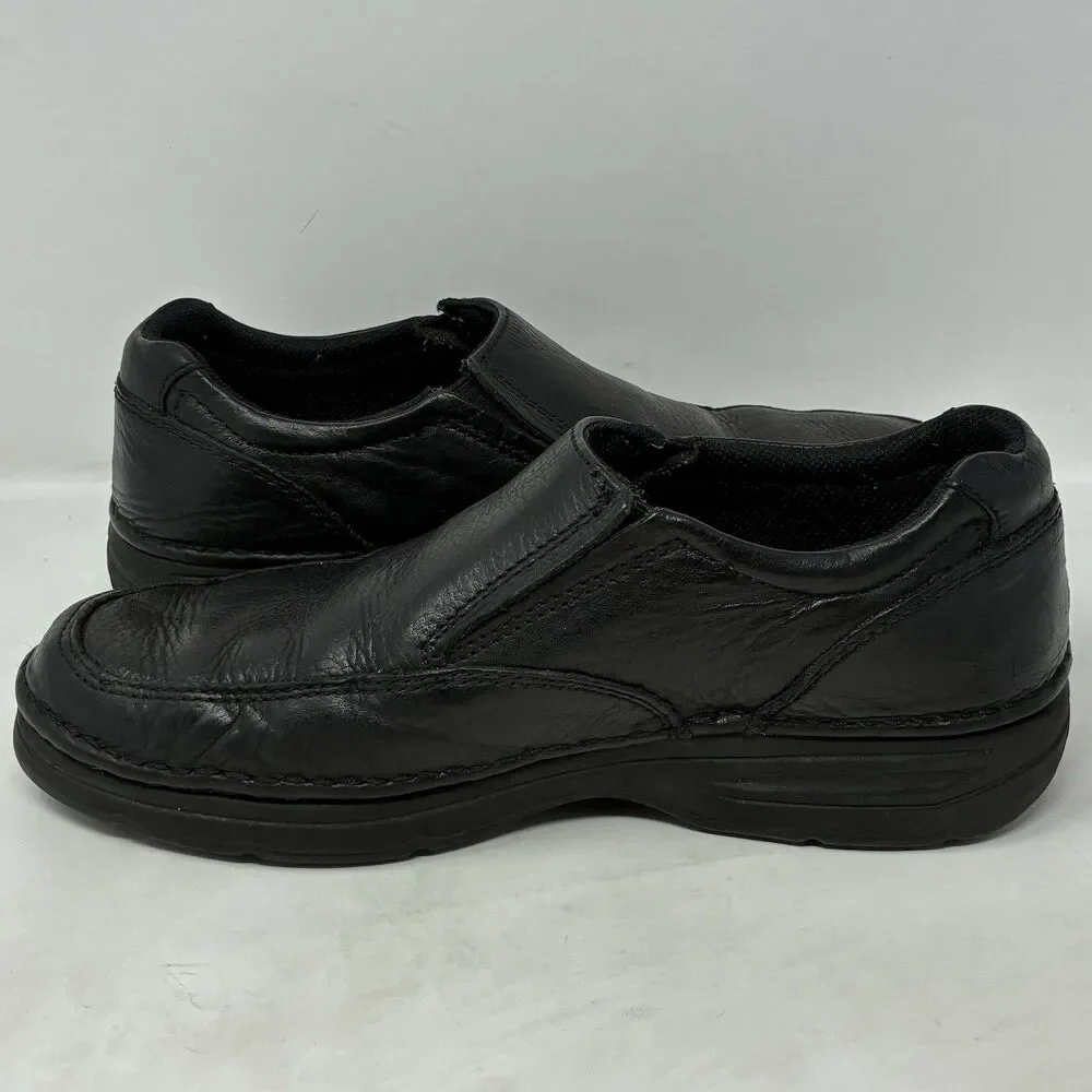 G. H. Bass Samuel Shoes Mens Black Leather Slip On Slide On Loafers 9 M Casual